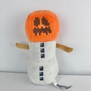 Minecraft Snow Golem Plush Orange Head Pumpkin Mojang Jinx